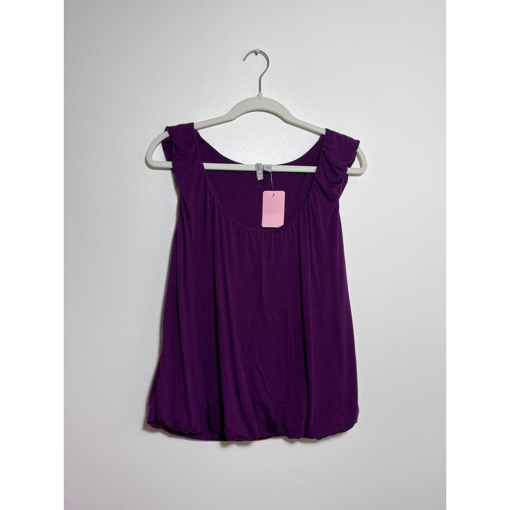 Old Navy Womens Purple Bubble Hem Sleeveless Scoop‎ Neck Top S 676486 FAL09